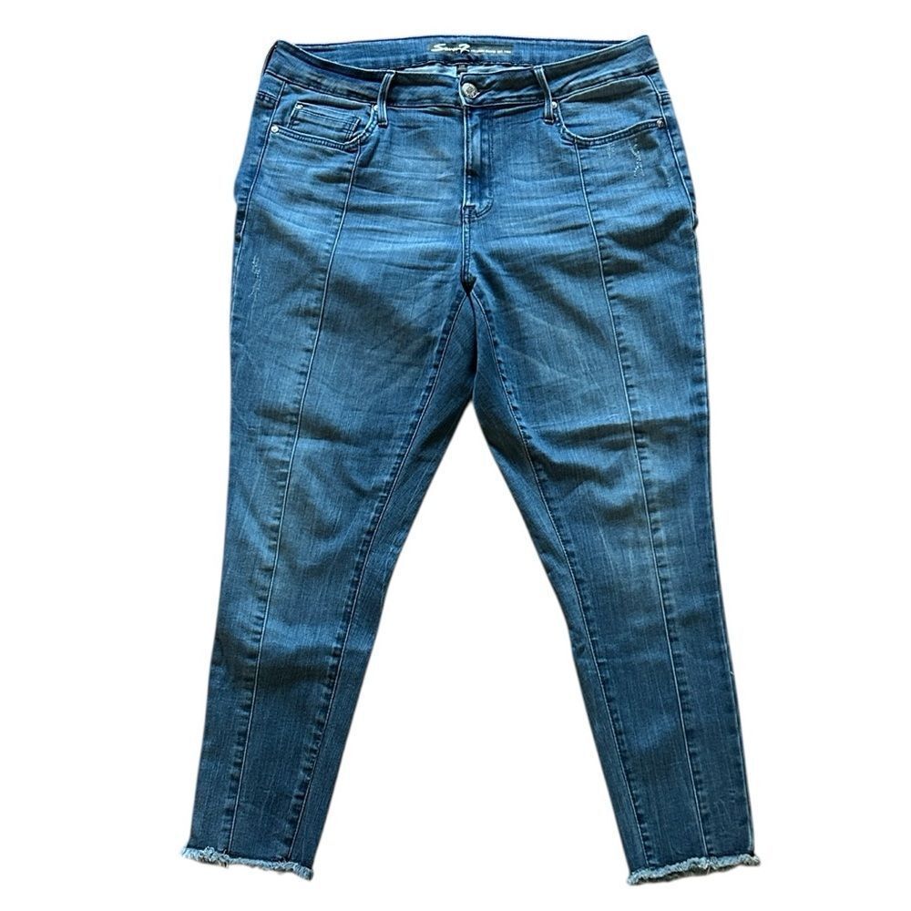 Seven7 Mid Rise Ankle Skinny Jeans